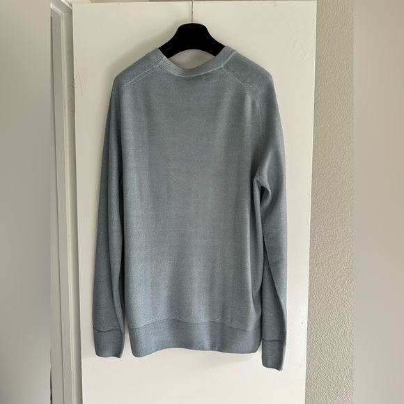 NWT $670 Etro Sweater virgin Wool Light Blue Multi Color Pegasus Logo Large L - Picture 8 of 16